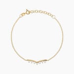 Bracelet Ombeline Argent Dor&eacute; A L'Or 750/1000 Oxyde De Zirconium - Bracelets cha&icirc;nes Femme | Marc Orian