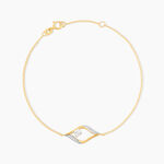 Bracelet Eye Or Jaune Oxyde De Zirconium - Bracelets cha&icirc;nes Femme | Marc Orian