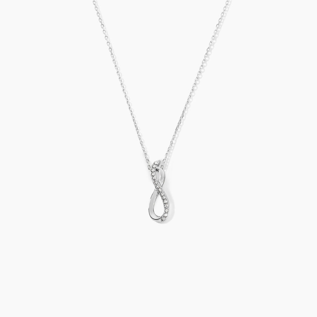 Collier Osanna Or Blanc Diamants - Colliers avec pierres Femme | Marc Orian