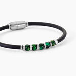 Bracelet Jourdan Caoutchouc Noir - Bracelets cha&icirc;nes Homme | Marc Orian