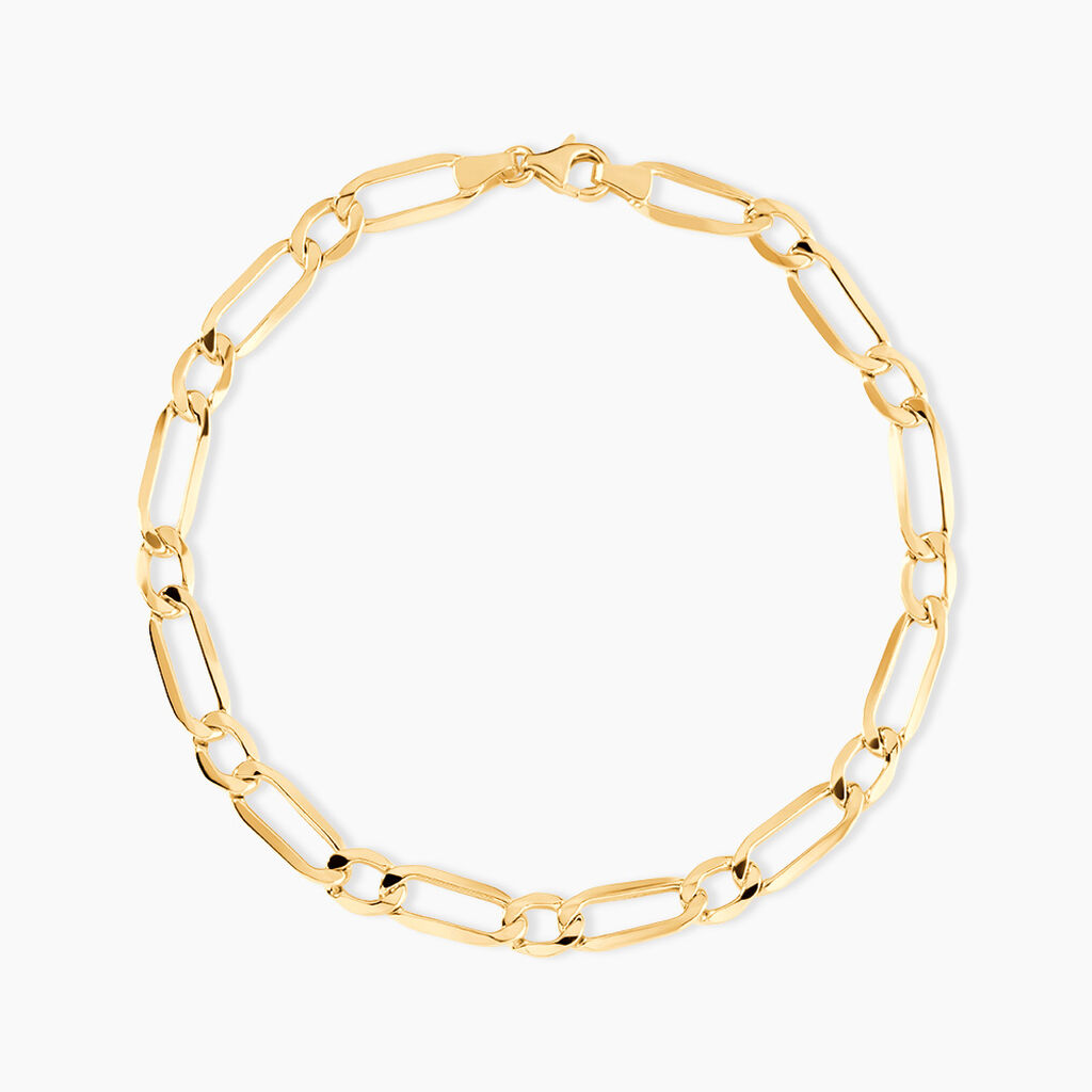 Bracelet Ophelio Maille Alternee 1/1 Or Jaune - Bracelets mailles Homme | Marc Orian