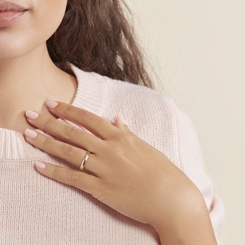 Alliance Massina Demi Jonc Classique Or Jaune - Alliances duo Unisex | Marc Orian