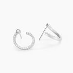 Boucles D'oreilles Puces Raffaela Argent Blanc Oxyde De Zirconium - Puces Femme | Marc Orian