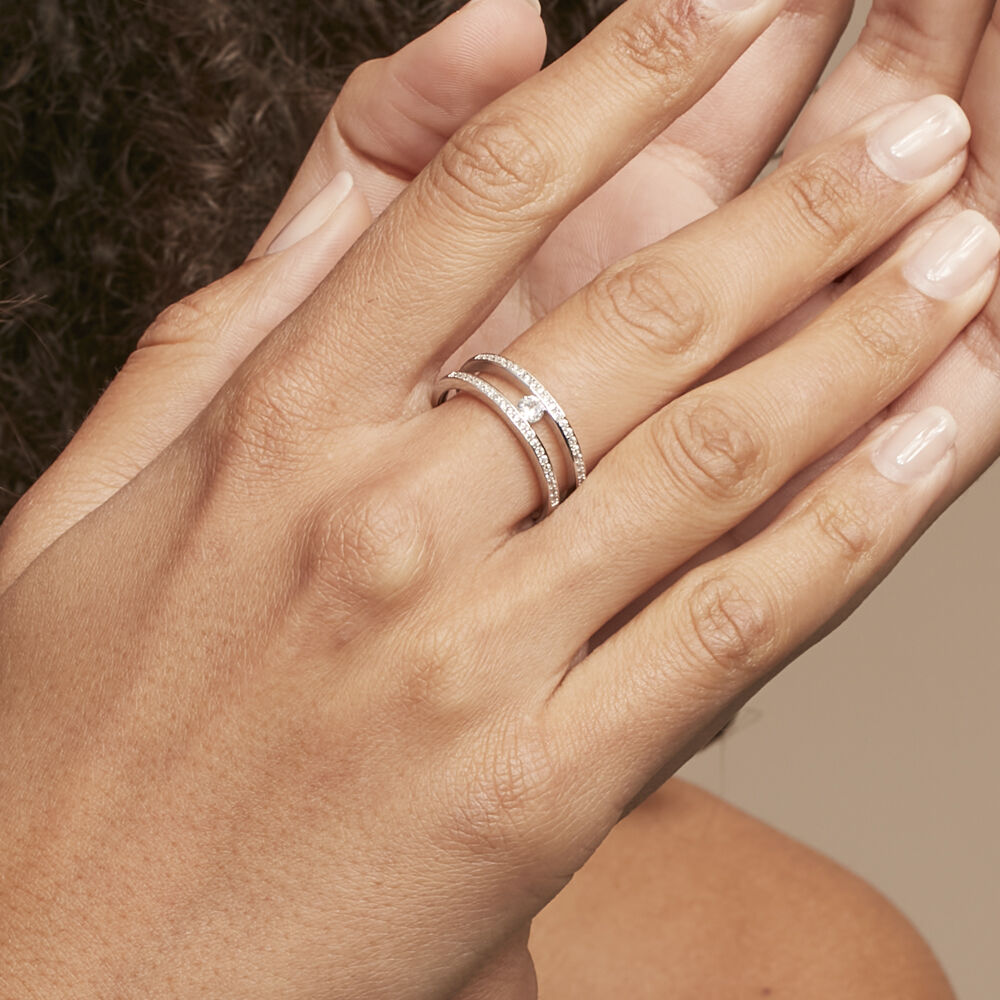 Bague Hermione Argent Blanc Oxyde De Zirconium - Bagues avec pierre Femme | Marc Orian