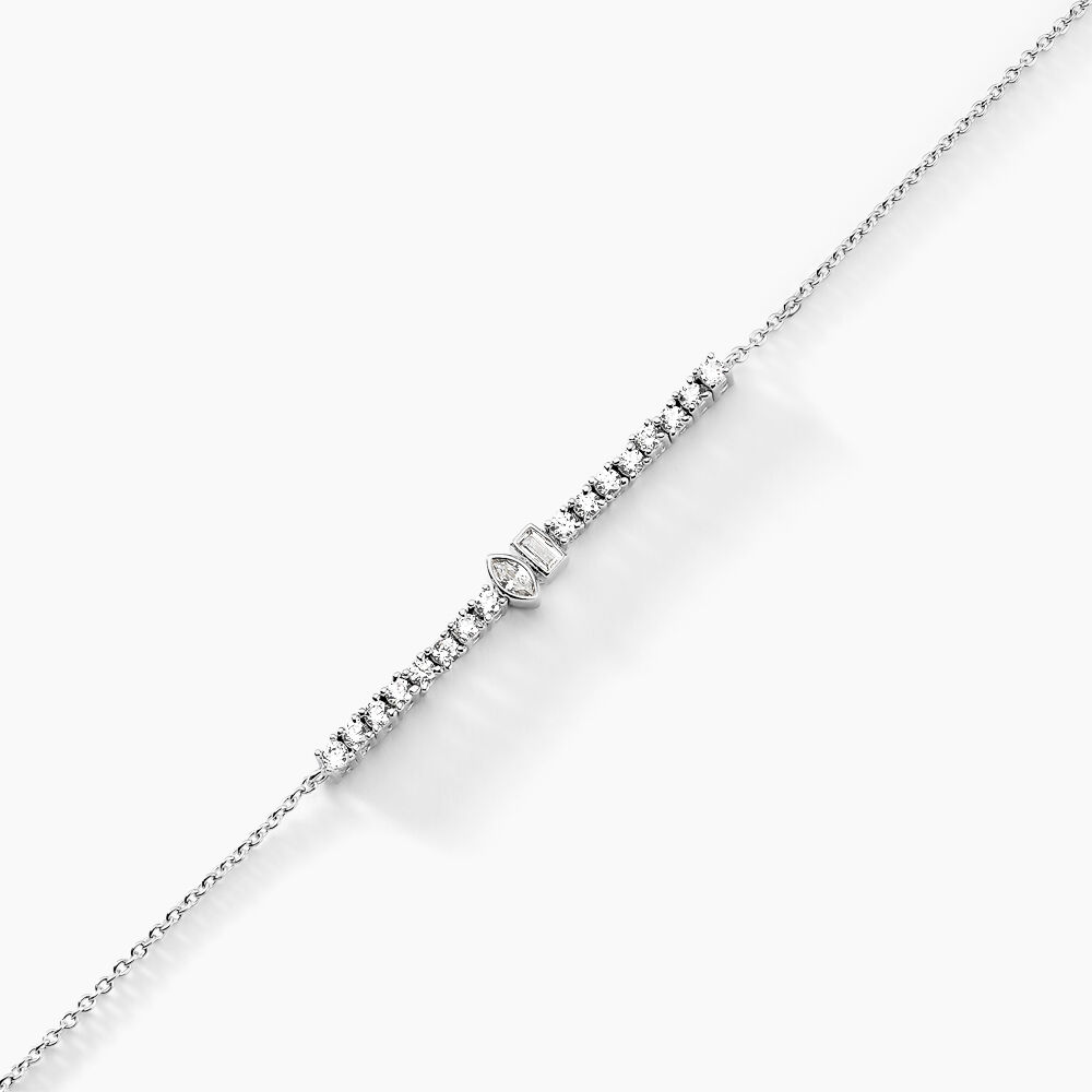 Bracelet Dua Argent Blanc Oxyde De Zirconium - Bracelets chaînes Femme | Marc Orian