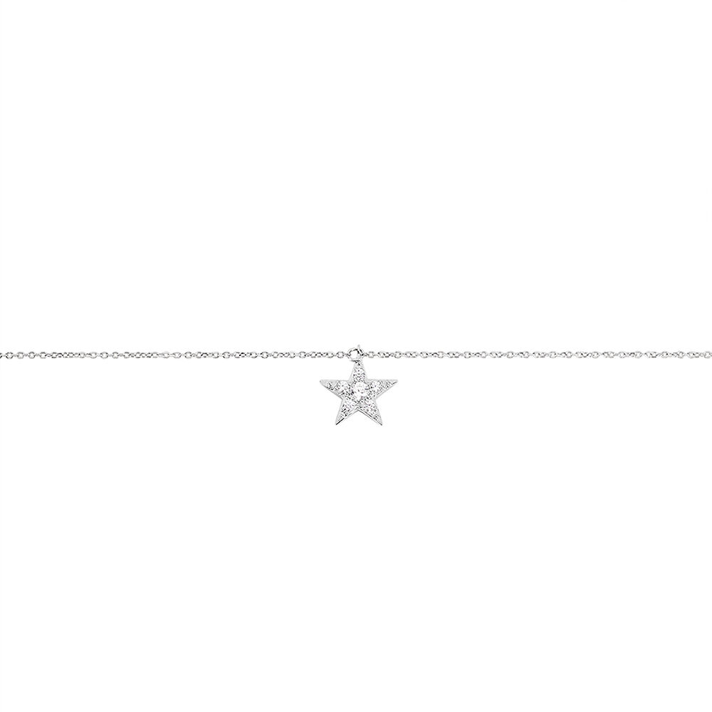 Bracelet Eden Or Blanc Oxyde De Zirconium - Bracelets chaînes Femme | Marc Orian