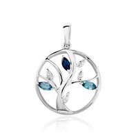 Pendentif Godolieba Or Blanc Topaze