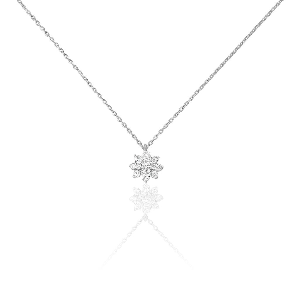 Collier Lorraine Argent Blanc Oxyde De Zirconium - Colliers avec pierres Femme | Marc Orian