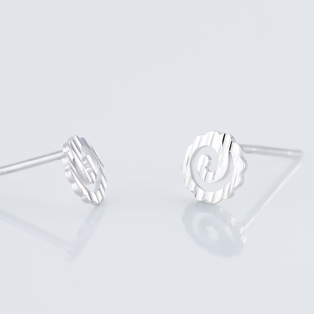 Boucles D'oreilles Puces Selima Argent Blanc - Puces Femme | Marc Orian