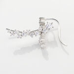 Bijoux D&iquest;oreilles Grimpants Enza Argent Blanc Oxyde De Zirconium - Pendantes Femme | Marc Orian