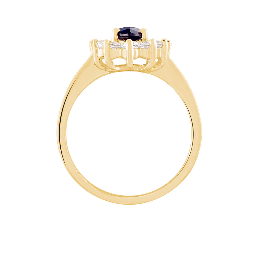 Bague Lisea Plaqué Or Jaune Verre Et Oxyde De Zirconium - Bagues de promesse Femme | Marc Orian