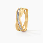 Bague Croisee Or Jaune Diamant - Parures de mariage Femme | Marc Orian