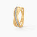 Bague Croisee Or Jaune Diamant