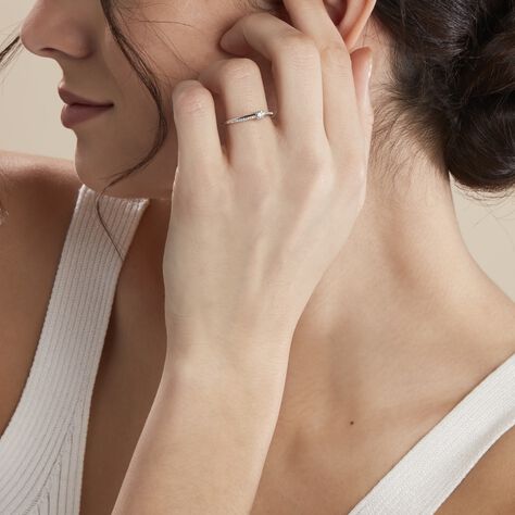 Bague Solitaire Alexandra Or Blanc Diamant - Bagues Solitaire Femme | Marc Orian