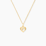 Pendentif Eudocie Coeur Lettre Or Jaune - Pendentifs Famille | Marc Orian