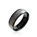 Bague Jourdan Homme Liorin Acier Bicolore Noir Et Blanc Tungstene - Bagues avec pierre Homme | Marc Orian