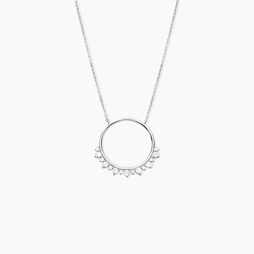 Collier Camil Argent Blanc Oxyde De Zirconium - Colliers avec pierres Femme | Marc Orian