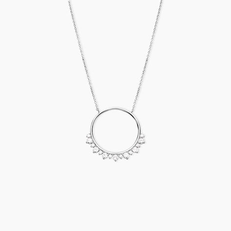 Collier Camil Argent Blanc Oxyde De Zirconium - Colliers avec pierres Femme | Marc Orian