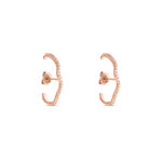Boucles D'oreilles Lowri Argent Rose Oxyde De Zirconium - Cr&eacute;oles Femme | Marc Orian