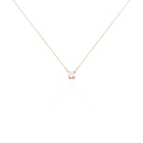 Collier Colby Or Rose Oxyde De Zirconium - Colliers solitaires Femme | Marc Orian