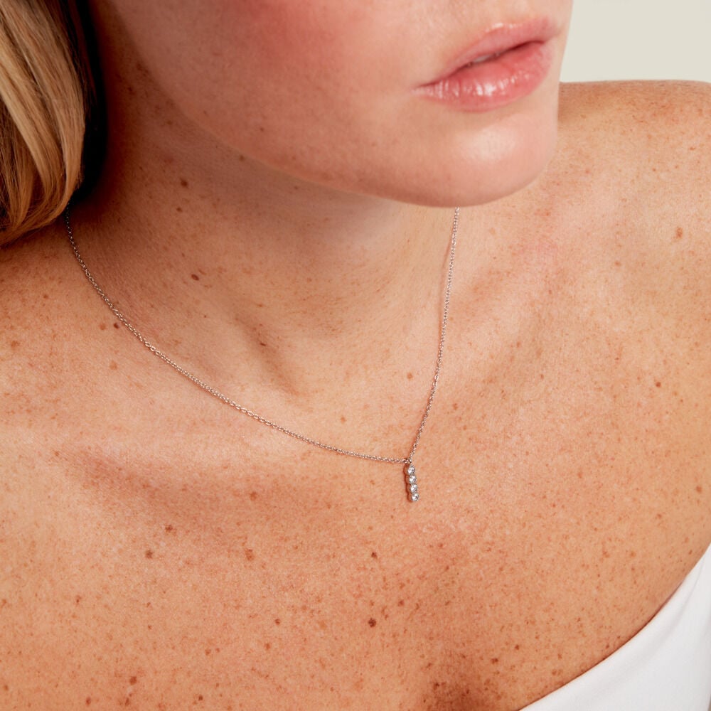 Collier Evdokia Argent Blanc Oxyde De Zirconium - Colliers avec pierres Femme | Marc Orian