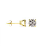 Boucles D'oreilles Puces Kate Or Jaune Diamant - Boucles d'oreilles mariage Femme | Marc Orian