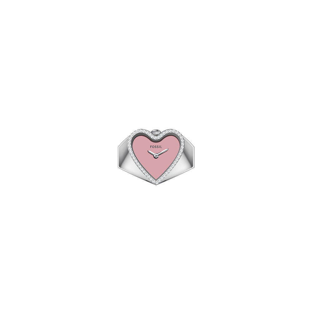 Montre Fossil Heart Watch Ring Rose - Montres Femme | Marc Orian