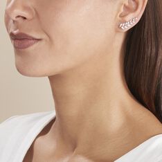 Bijoux D'oreilles Sakira Argent Blanc Oxyde De Zirconium - Sélection Bohème Femme | Marc Orian