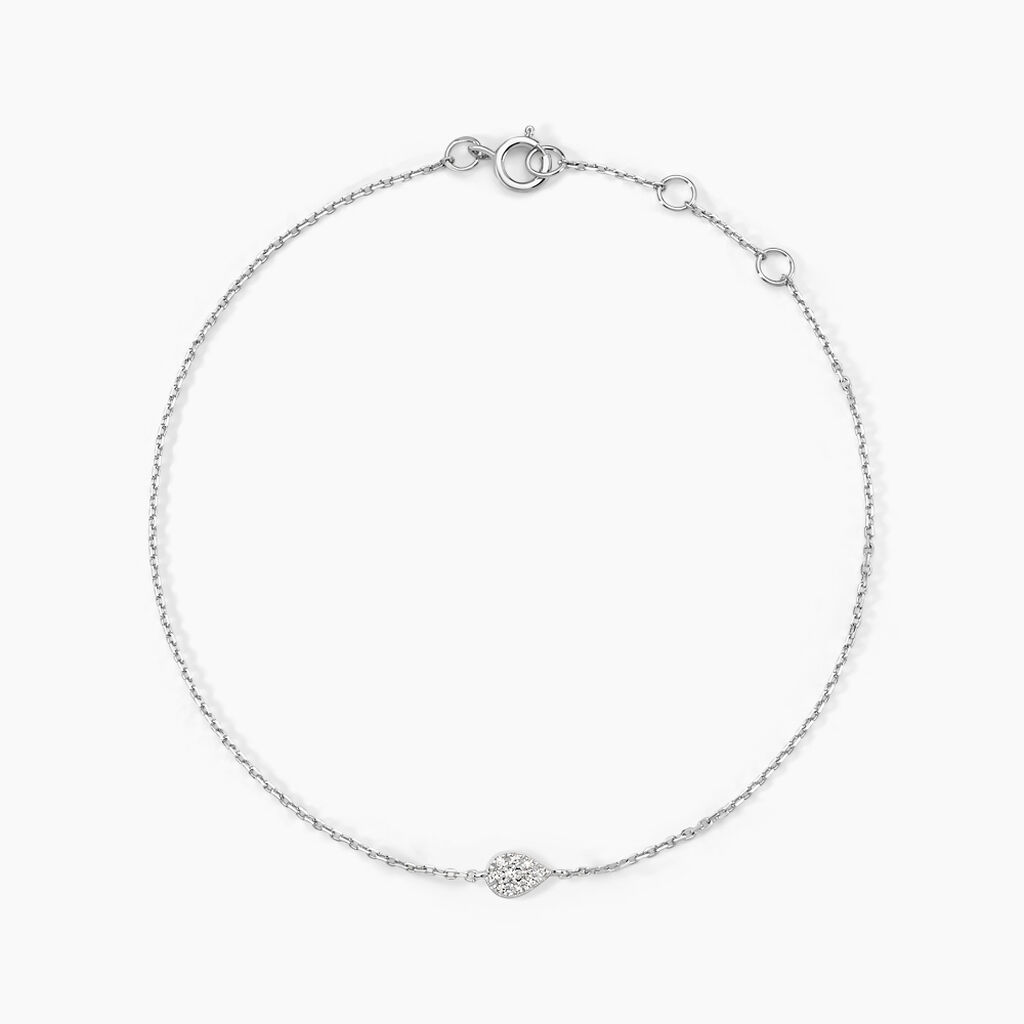 Bracelet Adhira Or Blanc Diamant - Bracelets cha&icirc;nes Femme | Marc Orian