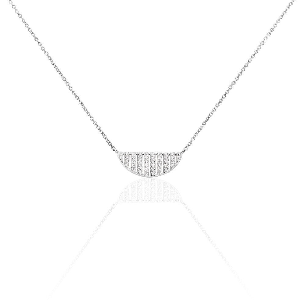 Collier Katia Argent Blanc Oxyde De Zirconium - Colliers avec pierres Femme | Marc Orian