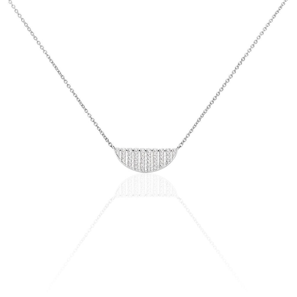 Collier Katia Argent Blanc Oxyde De Zirconium - Colliers avec pierres Femme | Marc Orian