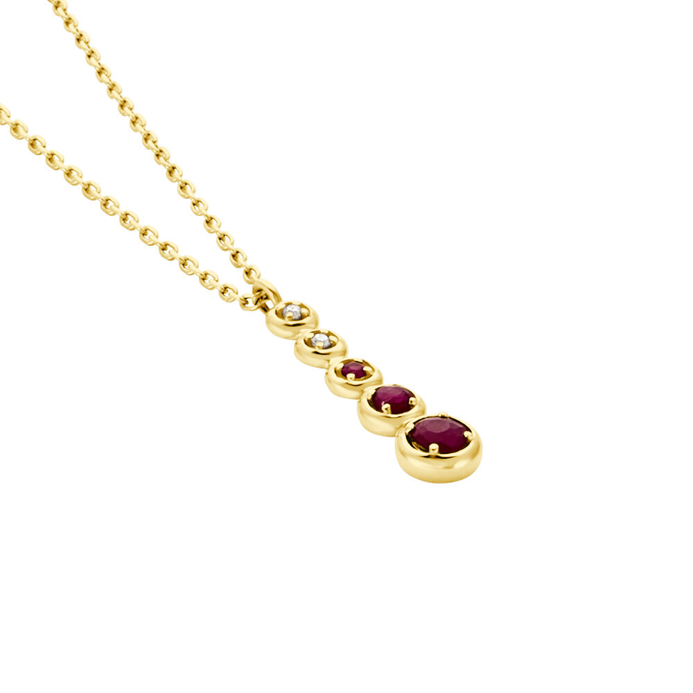 Collier Josephine Or Jaune Rubis - Colliers avec pierres Femme | Marc Orian