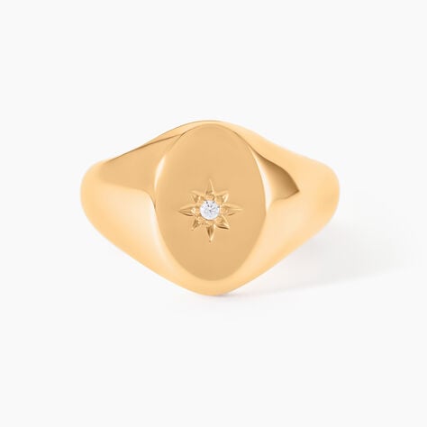 Chevalière Gwennen Plaqué Or Oxyde De Zirconium - Chevalières Femme | Marc Orian