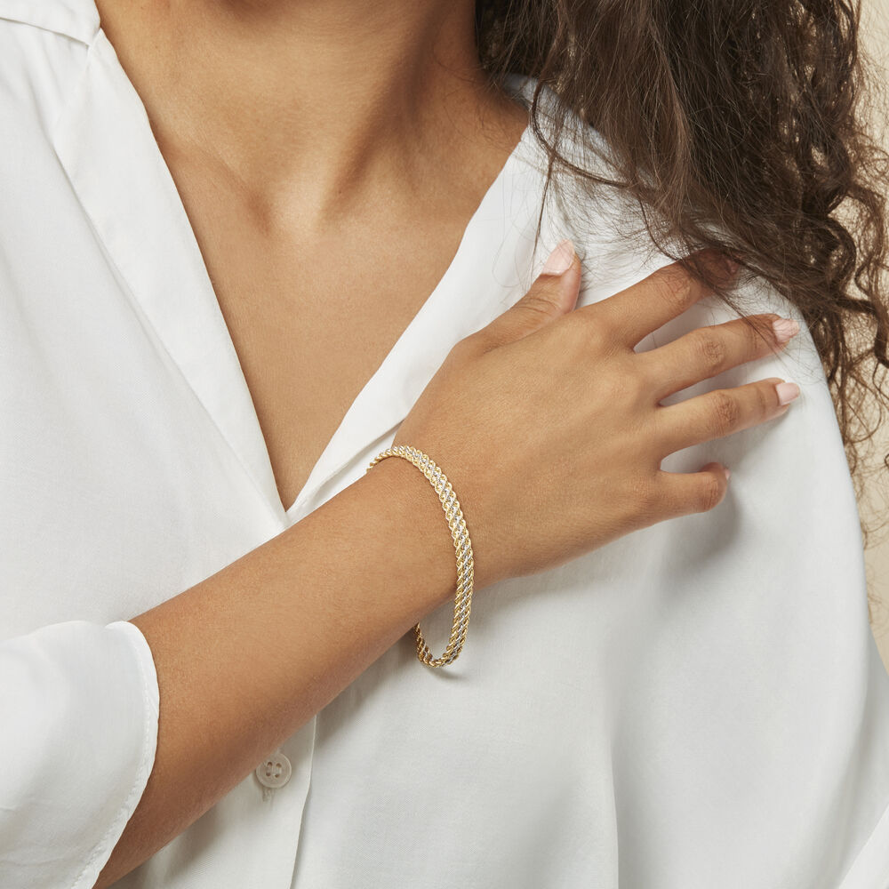 Bracelet Jerry Maille Corde 3 Rangs Or Bicolore - Bracelets Femme | Marc Orian