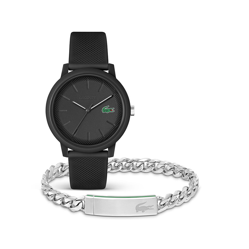 Coffret De Montre Lacoste .12.12 Noir - Montres étanches Homme | Marc Orian