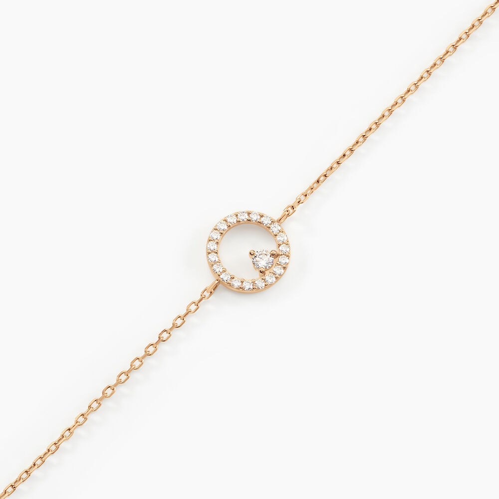 Bracelet Lila Plaqu&eacute; Or Jaune Oxyde De Zirconium - Bracelets fantaisie Femme | Marc Orian