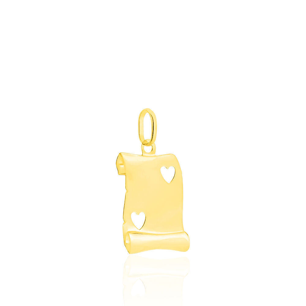 Pendentif Sirona Parchemin Message Or Jaune - Bijoux personnalisés Famille | Marc Orian