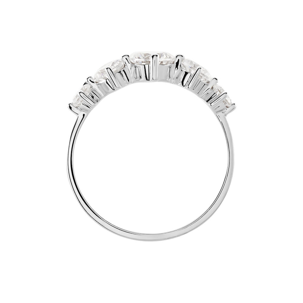 Bague Or Blanc Riyad Oxydes De Zirconium - Solitaires Femme | Marc Orian