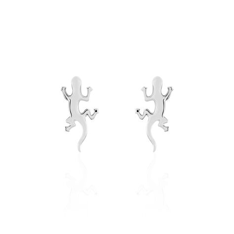 Boucles D'oreilles Puces Ivelyse Argent Blanc - Puces Femme | Marc Orian