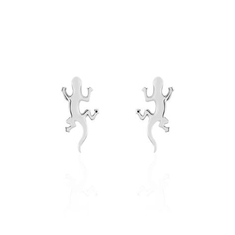 Boucles D'oreilles Puces Ivelyse Argent Blanc - Clous d'oreilles Femme | Marc Orian