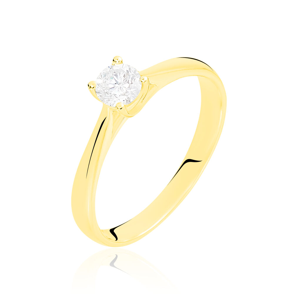 Bague Solitaire Victoria Or Jaune Diamant -  Femme | Marc Orian