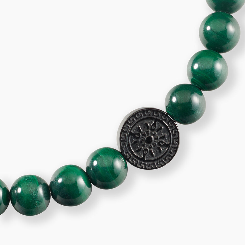 Bracelet Jourdan Acier Noir Malachite - Bracelets cha&icirc;nes Homme | Marc Orian