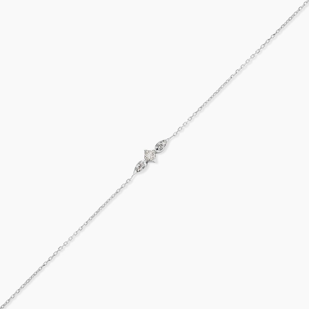 Bracelet Art Deco Or Blanc Diamant - Bracelets cha&icirc;nes Femme | Marc Orian