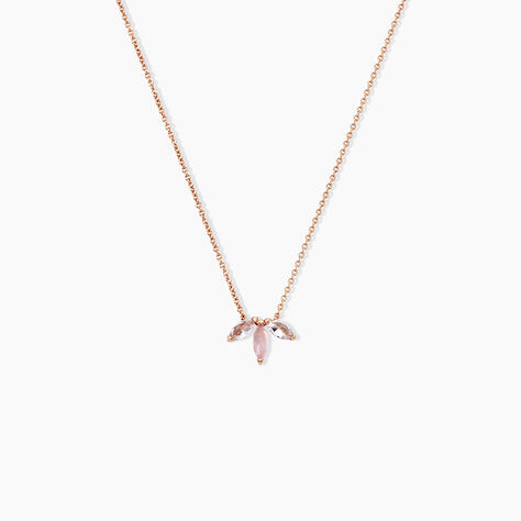 Collier Elauna Argent Rose Oxyde De Zirconium - Colliers avec pierres Femme | Marc Orian