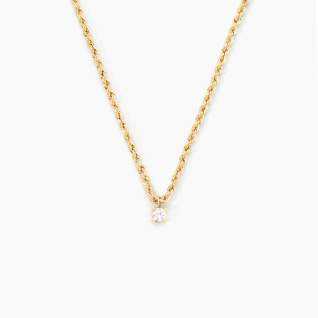 Collier Jerry Or Jaune Oxyde De Zirconium - Colliers avec pierres Femme | Marc Orian