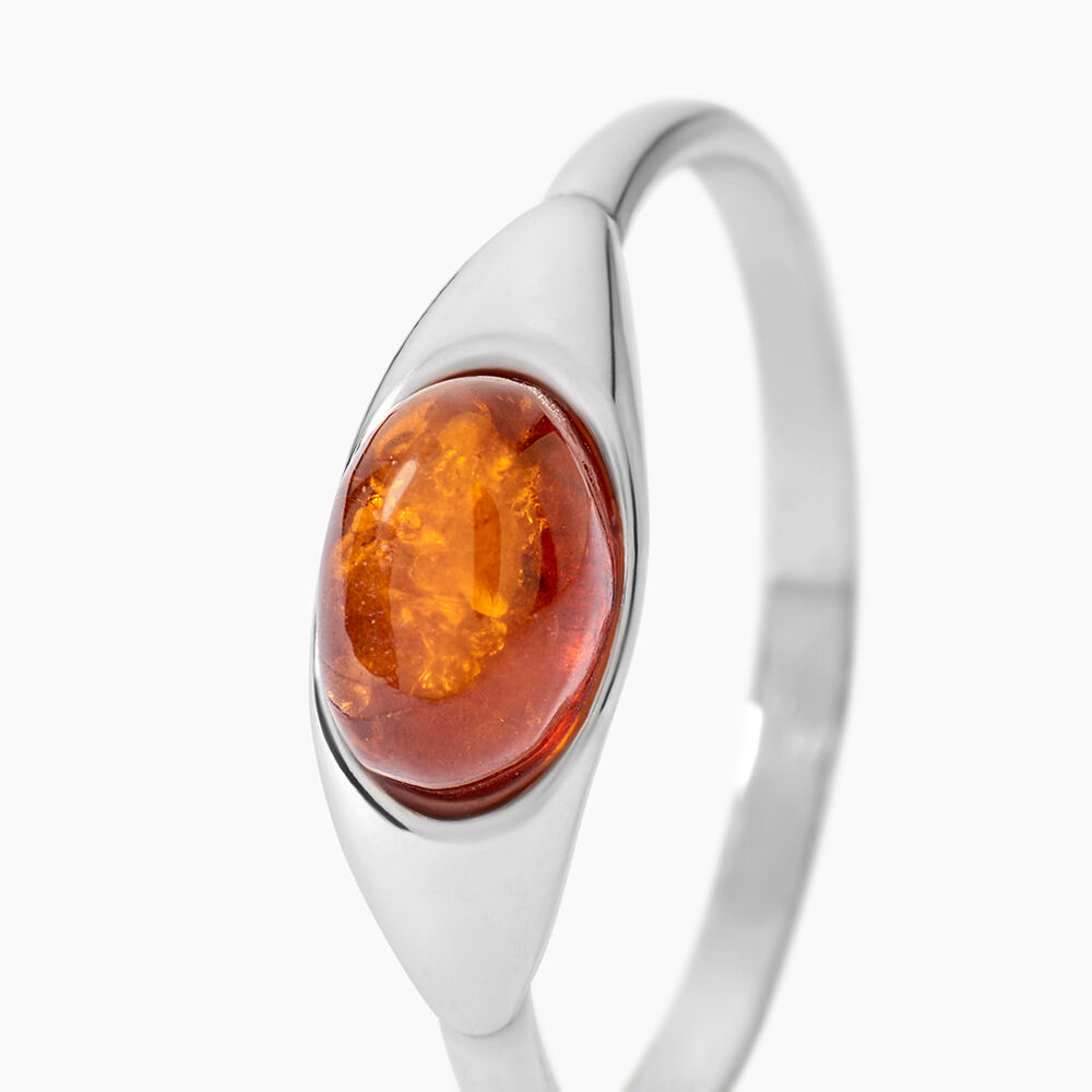 Bague Marquita Argent Blanc Ambre - Bijoux fantaisie Femme | Marc Orian