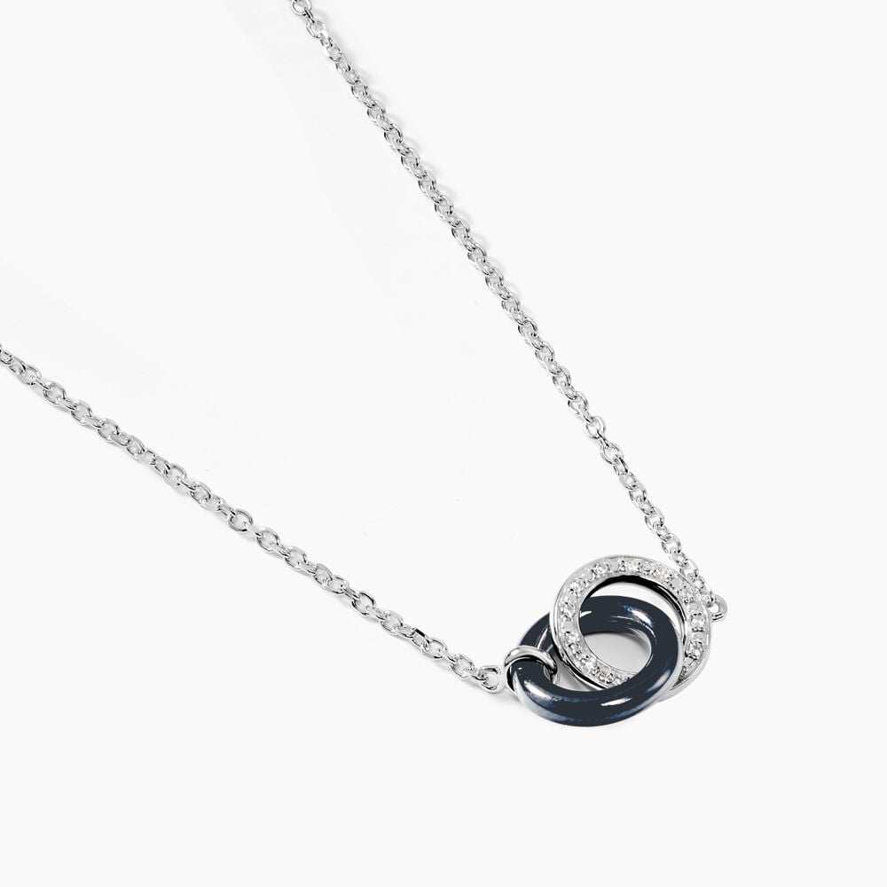 Collier Dina Argent Blanc Céramique Et Oxyde De Zirconium - Colliers avec pierres Femme | Marc Orian