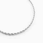 Chaine Cordelia Maille Corde Or Blanc - Chaines Femme | Marc Orian