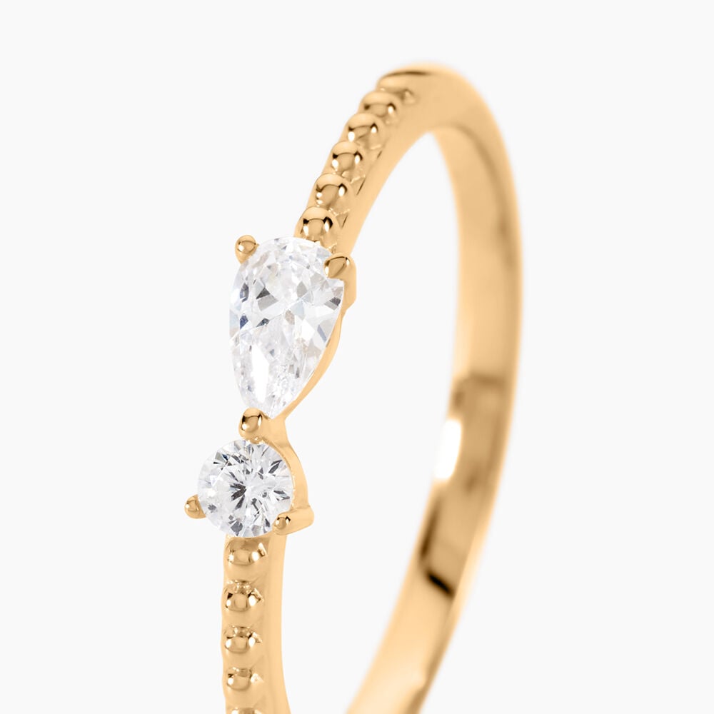 Bague Scintillante Plaqu&eacute; Or Jaune Oxyde De Zirconium - Bijoux fantaisie Femme | Marc Orian