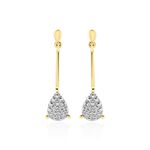 Boucles D'oreilles Pendantes Pear C Or Jaune Diamant - Pendantes Femme | Marc Orian